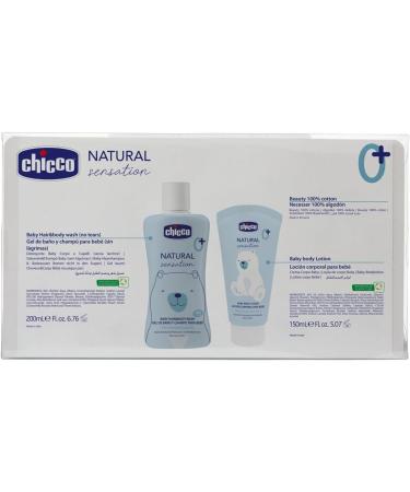 CHICCO NATURAL FEEL - Blue grow bag contains 1 foam and body bath - Tearless 200ml 1 body lotion 150ml 1 4-in-1 wrap cream 100ml 1 cleaning cloth - Buy Online on GoSupps.com