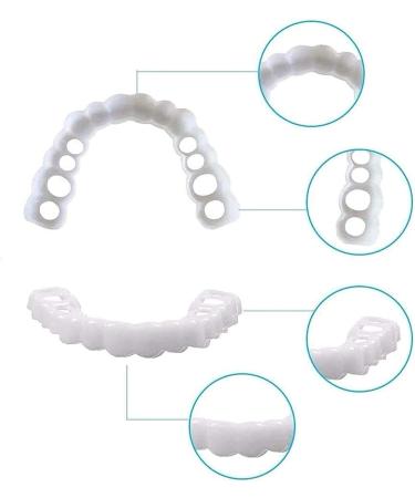 Buy Flipped Warm Teeth - 2 Pairs of Cosmetic Temporary Braces Provisional Dentures & Artificial Veneers for a Perfect Smile - Buy Online on GoSupps.com
