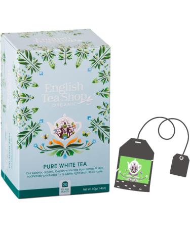  English Tea Shop English Tea Shop | Pure Organic White Tea | Organic White Tea Bags - 6 x 20 Filters (240g) | 100% Sri Lankan White Tea - Buy Online on GoSupps.com