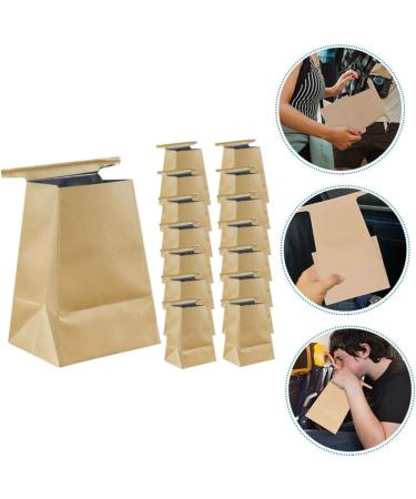 45 Pcs Disposable Vomit Bags | Kraft Paper Sickness Vomit Bags | Light Brown Emesis Bags for Travel | Car Trash Bag - Buy Online on GoSupps.com