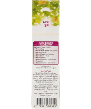  C r al Crusca d'Avena Cereal Source of protein High in fiber Ideal for breakfast and for making pancakes Promotes intestinal well-being Resealable format 360g - Buy Online on GoSupps.com