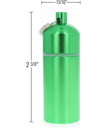 6-Pack ID Pill Holder Key Chain - Assorted Colors Plastic Coated O Ring Cap | International Shipping Available - Buy Online on GoSupps.com