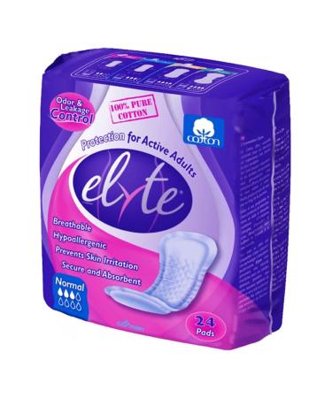 Elyte Cotton Incontinence Pads Normal Case/144 (6/24s) by Corman USA