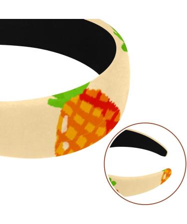 2 Pieces Headbands Women Hair Head Bands Pineapple Non Slip Thick Padded Hairband Hair Band Hoops Vintage Thick Hair Wrap Multi-colored 7 - Buy Online on GoSupps.com
