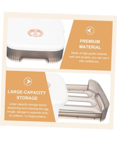 GRIRIW Box Refrigerator Egg Carton Plastic Drawers Containers with Lids Fridge Egg Storage Cases Egg Plate - Buy Online on GoSupps.com