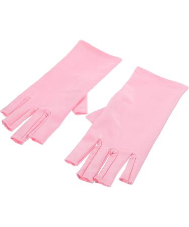 minkissy 2 Pairs Nail Gloves UV Gloves UV Protection Gloves for Nail Gel Manicure Gloves Sun Gloves UV Shield Gloves UV Shield Mittens Nail Art Supplies Moisturizing Spandex Pink Apparel - Buy Online on GoSupps.com
