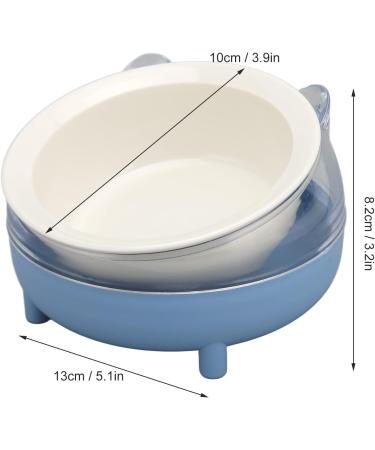Elevated Blue Ceramic Cat Bowl - Increased Ceramic Food Bowls for Cats & Kittens - Durable Inclined Design - Buy Online on GoSupps.com