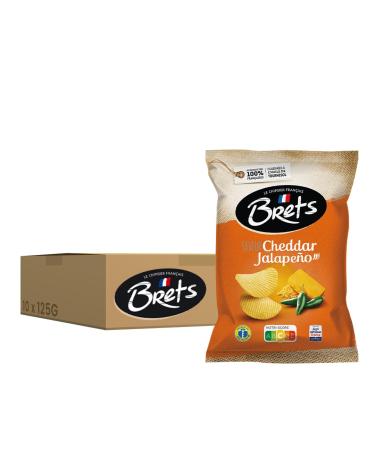 Bret's Chips Saveur Cheddar Jalape o 125g Lot de 10