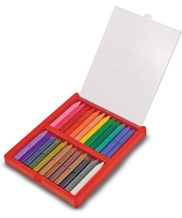 Melissa & Doug Triangular Crayons - 24-Pack in Flip-Top Case Non-Roll - Buy Online on GoSupps.com
