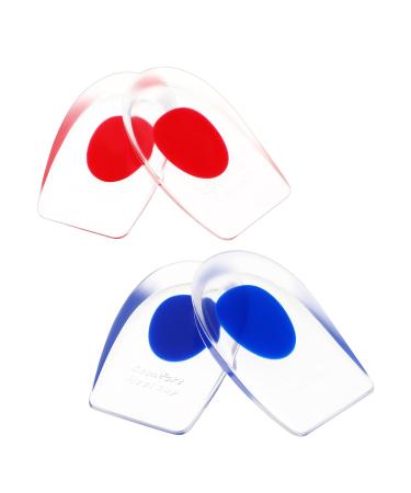 WLLHYF Silicone Heel Cup for Cracked Heels 4 Pack Plantar Fasciitis Liner Heel Comfort Cushions Inserts Heel Pads for Men Women Achilles Tendinitis Heel Pain Relief