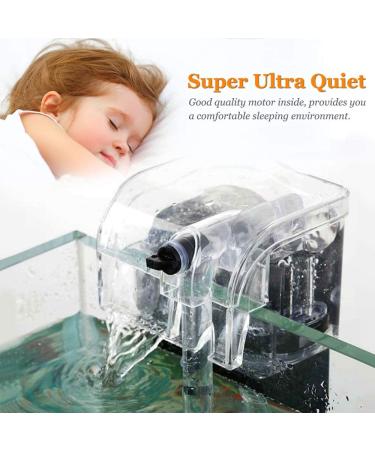 PULACO Ultra Quiet Aquarium Hang on Filter - Small Fish Tank Filter (66GPH 3W) for 2-8 Gallons - Buy Online on GoSupps.com