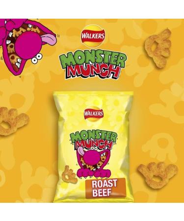 Walkers Monster Munch Pickled Onion & Roast Beef Chips Bags - Crunchy Snacks (12 x mixed mini bags) - Buy Online on GoSupps.com