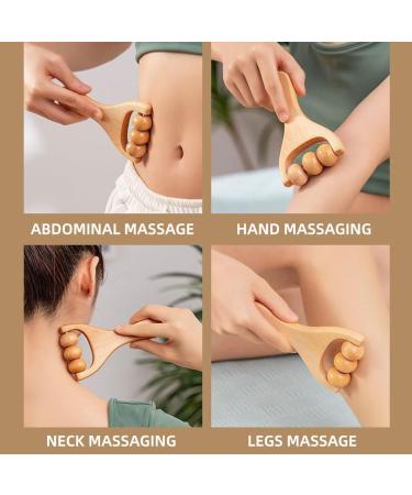 Buy Bzkser 2-Piece Massage Roller Set | Wood Trigger-Point Scooter for Body & Face | Anti-Cellulite Gua Sha Scraping Tool | Fascia Roll with Handle - International Shipping Available - Buy Online on GoSupps.com
