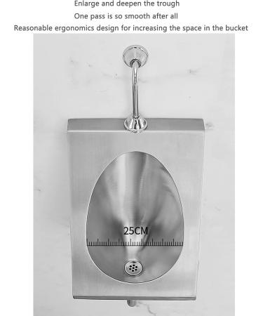 304 Stainless Steel urinals Induction Wall-Mounted Drainage Public Toilet urinals Square Wall-Mounted Men's urinals Bathroom Accessories for Homes Hotels Schools - Buy Online on GoSupps.com