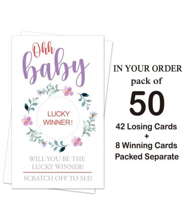 Haizct 50 Pack Blank Gift Certificate Scratch Off Cards - Ideal for Small Businesses, Spas, Salons, and Events - Purple Flowers Design - Buy Online on GoSupps.com