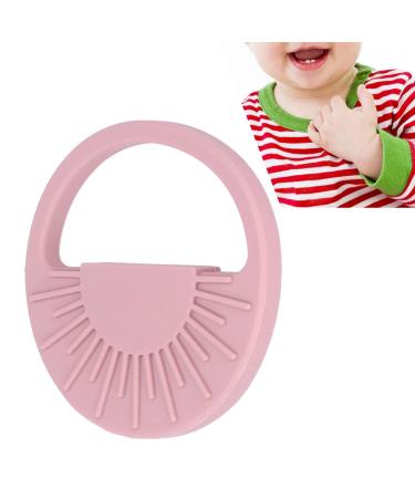 Shop Safe Baby Silicone Bite Ring Toys - Food-Safe Semicircular Sun Design in Lavender Red | Ideal for Infants - Buy Online on GoSupps.com