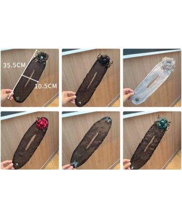 Hand Embroidered Flowers Deft Bun Sheer Fabric Hair Bun Maker for Long Thick Hair Accessories for Women Girls Lazy Hair Curler Bun Clips Ball Hair Clip Bun Hair Twister (Size : C) - Buy Online on GoSupps.com