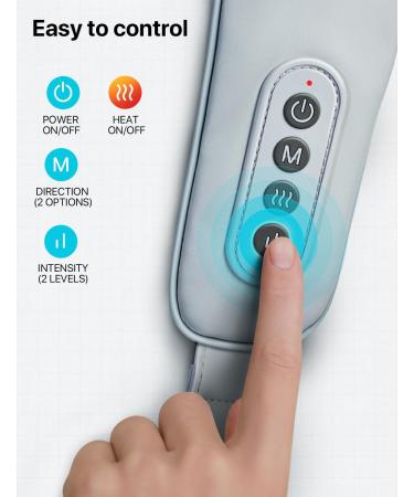 AllJOy Wireless Neck Massage Device with Warmth - 4D Shiatsu Massager for Neck Back Shoulder & Leg Pain Relief - Perfect Gift for Men & Women - Buy Online on GoSupps.com