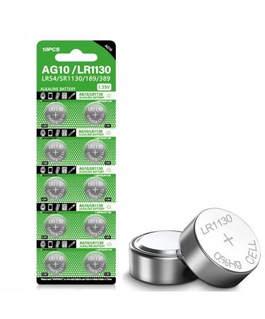 TXY 10PCS AG10 SG10 LR1130 LR54 L1131 SR1130 1.5V Button Coin Cell Battery 80mAh Long Lasting Cell Batteries for Watch Toys Remote