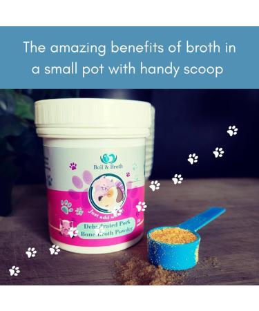 Boil & Broth Lamb Broth Powder for Dogs | 100% Pure Protein | 72 Servings | Type I Collagen - Dehydrated Bone Broth Powder Supplement for Hips and Joints | 120g Pack - Buy Online on GoSupps.com