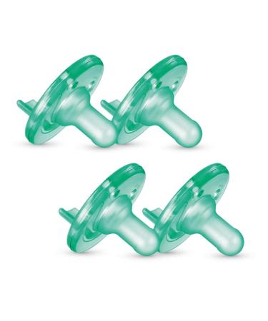 Philips AVENT Soothie Pacifier, 0-3 Months, Green, 4 Pack, SCF190/41 4 Pack 0-3m Green