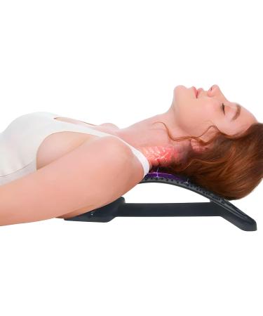 Retoo Back Extensor Massage Device - Lower & Upper Lumbar Spine Pain Relief Stretcher Trainer - Purple - Buy Online on GoSupps.com