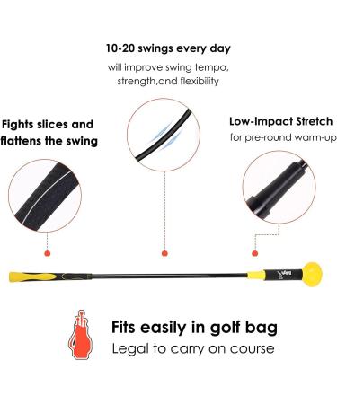 Greatlizard Golf Swing Training Aid - 48 Yellow Golf Trainer for Strength, Flexibility, and Tempo Training - Golf Accessories for Men and Women - Buy Online on GoSupps.com