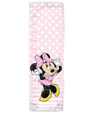Jay Franco Disney Minnie Mouse All About Me 170 cm Height Poly-Canvas Kids Growth Chart Pink - Minnie Mouse