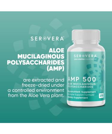 SEROVERA AMP Organic Aloe Glyconutrient Supplement - Support Immune System, Digestive Tract, and Colon Health 270 caps - Buy Online on GoSupps.com