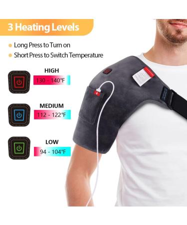 Comfheat USB Heated Shoulder Wrap - 3 Heating Settings for Rotator Cuff Pain Relief - Buy Online on GoSupps.com