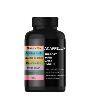 ACAPPELLA Magnesium Glycinate Probiotic for Women Psyllium Husk Capsules Slippery Elm with Marshmallow Root Aloe Vera Capsules Cascara Sagrada DGL Extract Supplement