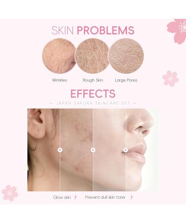 Skincare Set - Sakura 9PCS Kit with Cleanser Toner Serum Cream & Masks for Teenage Girls & Women - Buy Online on GoSupps.com