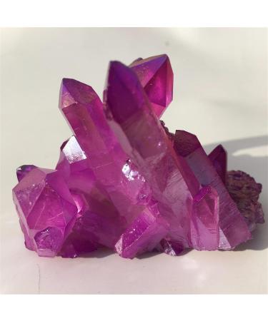 Natural Crystal Rough 156g Rare Beautiful Purple Flame Aura Quartz Crystal Cluster Specimen - Buy Online on GoSupps.com