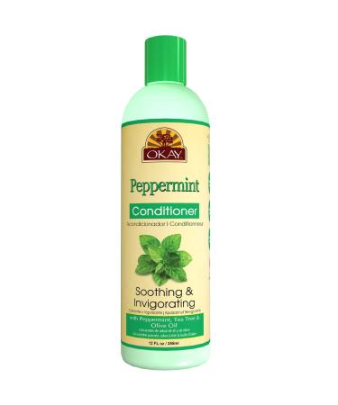 Okay | Soothing And Invigorating Peppermint Conditioner | Helps Refresh Revitalize And Add Softness To Hair | Sulfate Silicone Paraben Free For All Hair Types and Textures | Made in USA 12oz 355ml