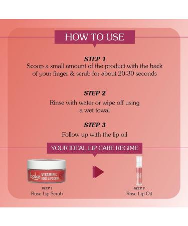 Vitamin C Rose Tinted Lip Kit | Lip Lightening Scrub for Hyperpigmentation Exfoliation & Hydration 25g - Buy Online on GoSupps.com