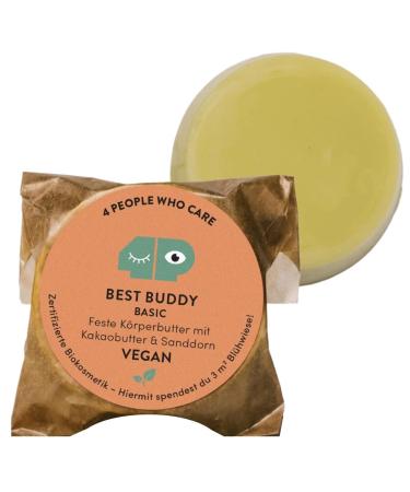 4 people who care 4peoplewhocare Solid Body Butter - Best Buddy Basic Shea & Cocoa Butter Natural Cosmetics Natural Cocoa Butter Fragrance (30g Refill)