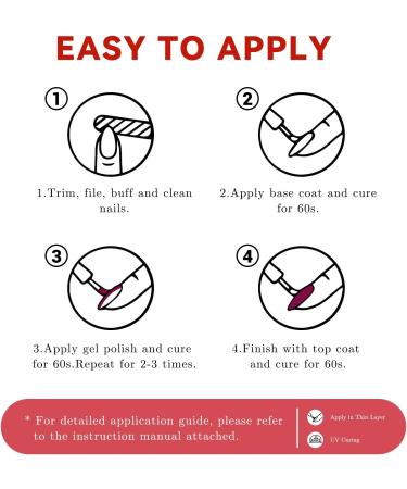 LKEE Nail Gel Polish- Red Nail Polishes Set 6 Colors Nail Polish Set UV Gel Polishes DIY Nail Salon Halloween Nail Art Design Gift 7 ml/0.25 oz - Buy Online on GoSupps.com