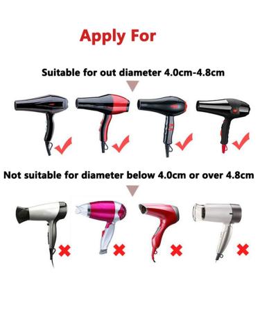 5PCS Hair Dryer Nozzle Replacement Set + Hair Comb | Portable Salon Narrow Concentrator for Blow Flat Hair Drying | Fits Diameter 4.0cm-4.8cm - Buy Online on GoSupps.com