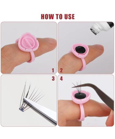 Savita 100 Disposable Adhesive Rings for Eyelash Extensions - Pink Glue Holder Cups - International Shipping Available - Buy Online on GoSupps.com