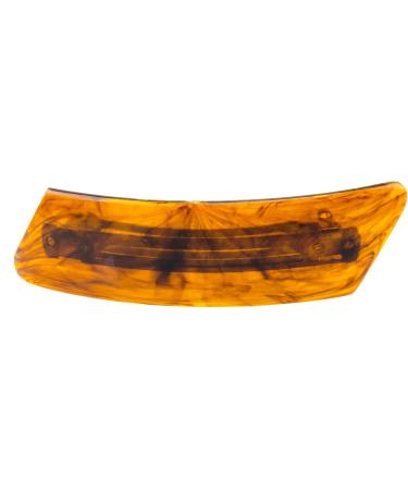 1pc patent clasp rectangle with slanted edges 12x3.5cm in havana - Made in Germany - WeLoveBeads