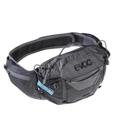 EVOC HIP Pack 3 and Hip Pack Pro 3 Hip pocket for bike tours for bike tours & trails (3L capacity airflow contact system Airo Flex-H ftGurt Venti flap system hip belt pockets bottle holder) hip pack per 3 single / carbon