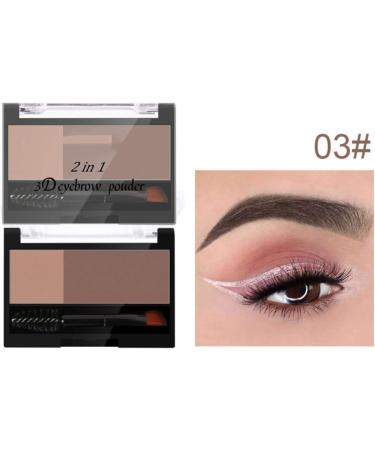 Adjustable Instant Eyebrow Stamp 3D Waterproof brow Powder Stamper Brush Kit Reusable Eyebrow Shaping Stencil Create Delicate Brow Shape Effortlessly /550 (Color : Khakis+Dark Coffee) - Buy Online on GoSupps.com