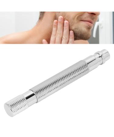 Premium Silver Safety Razor Handle - Anti-Slip Manual Shaving Tool for Men | Perfect Gift - Buy Online on GoSupps.com