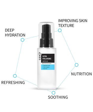 Coxir Ultra Hyaluronic Gift Set - Hydrating Foam Cleanser Serum & Cream | Perfect Birthday Present | Lightweight Korean Skin Care with Hyaluronic Acid & Plant Complex - Buy Online on GoSupps.com