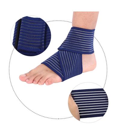 Aramox Ankle Brace - Elastic Compression Support for Achilles Tendonitis Recovery (Blue) - International Shipping Available - Buy Online on GoSupps.com