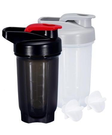 Hiusity Shaker protein shake protein shaker with ball for super creamy fitness protein shakes protein shake cup gym shaker durable exhaustive odor -neutral shake cup 300ml 300ml black+gray