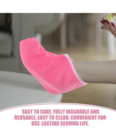 Uonlytech Paquet de Th rapie Cire Paraffine 2 Paires Couvre-pieds R utilisables pais Rose Fuchsia Bord Blanc Soins des Pieds Spa Professionnels Masque Hydratant et Chaleur Solide - Buy Online on GoSupps.com