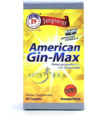 Hsu's SKU 1066 Ginseng American Gin-Max 90 ct Caplets  - Buy Online on GoSupps.com