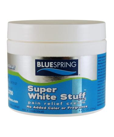 Blue Spring Back Pain Relief Cream with Emu Oil - Super White Stuff Natural Pain Reliever for inflammation -Topical Cream for Neuropathy Pain Relief - Experience Sore Muscle Relief in 5 Minutes - 4 oz