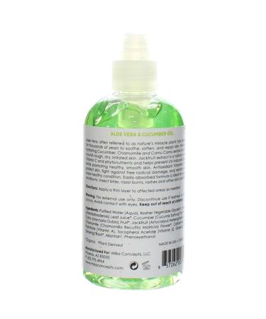 MIKA NATURALS Aloe Vera & Cucumber Gel - Soothing 8 oz. Formula - Buy Online on GoSupps.com